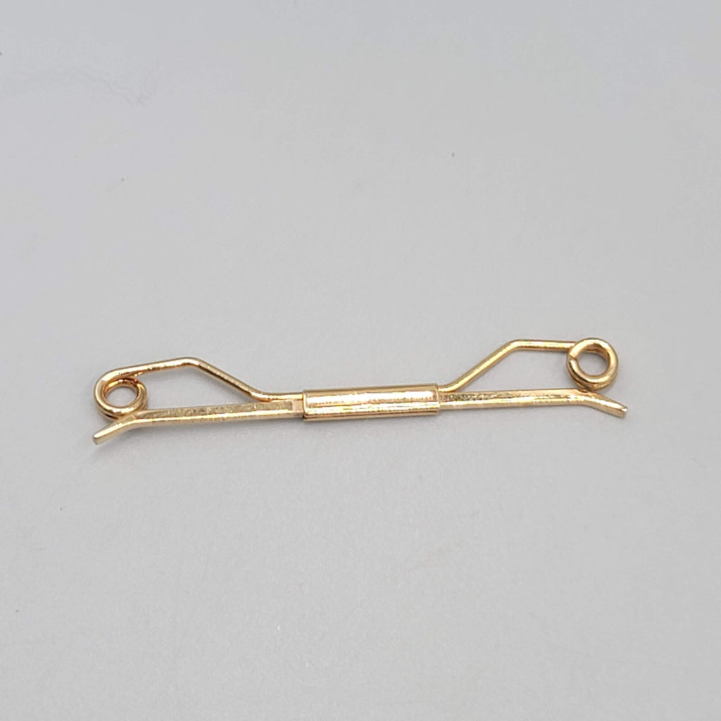 Vintage Collar Bar Clasp Gold tone 2.5" Estate Mens Jewelry