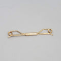 Vintage Collar Bar Clasp Gold tone 2.5" Estate Mens Jewelry