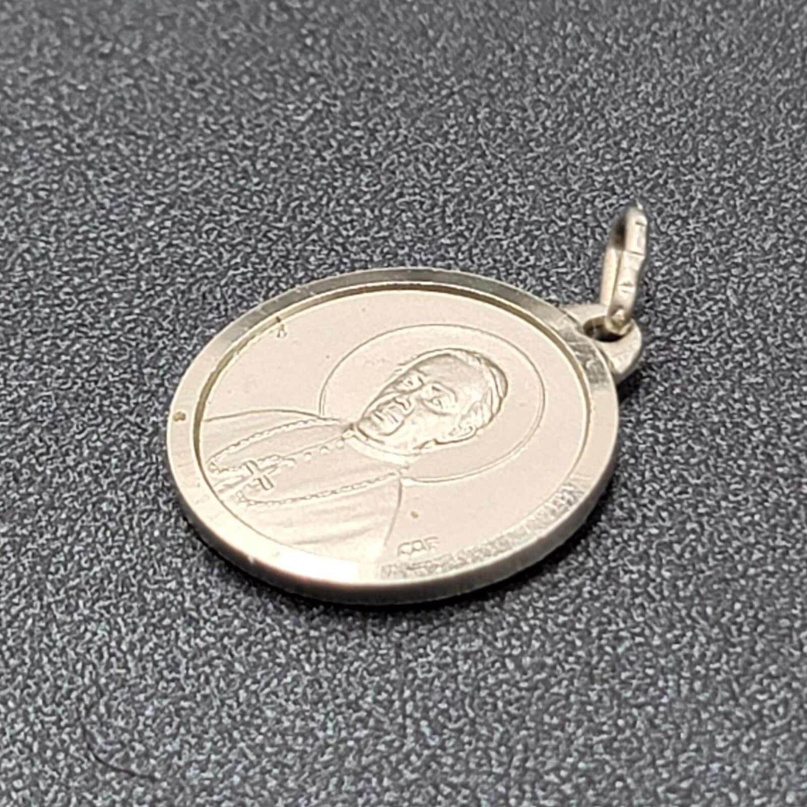 Vintage Catholic Bishop John Neumann Religious Medal 1" Silver tone