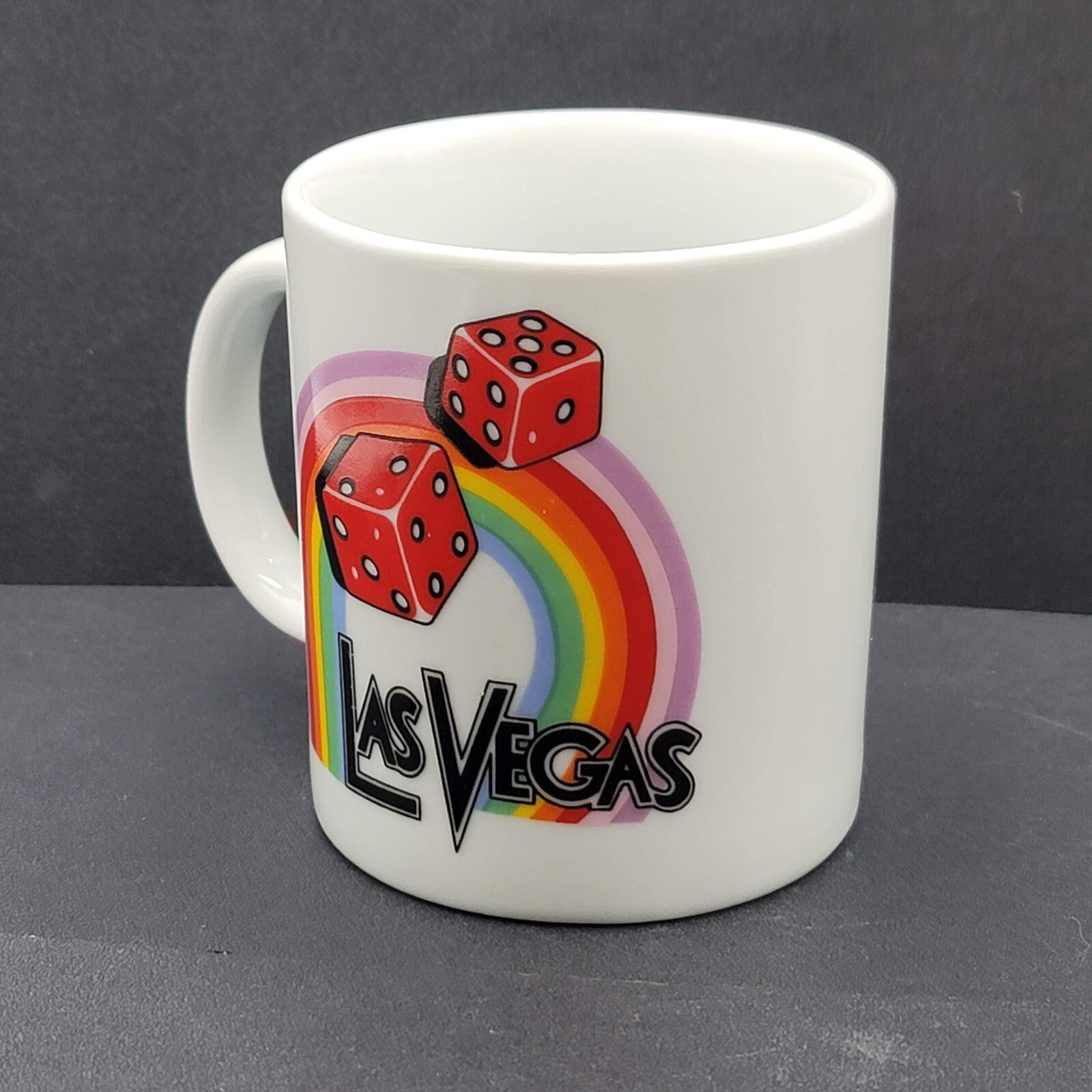 Vintage Las Vegas Nevada Rainbow Coffee Mug Novelty Mugs Casino Souvenir