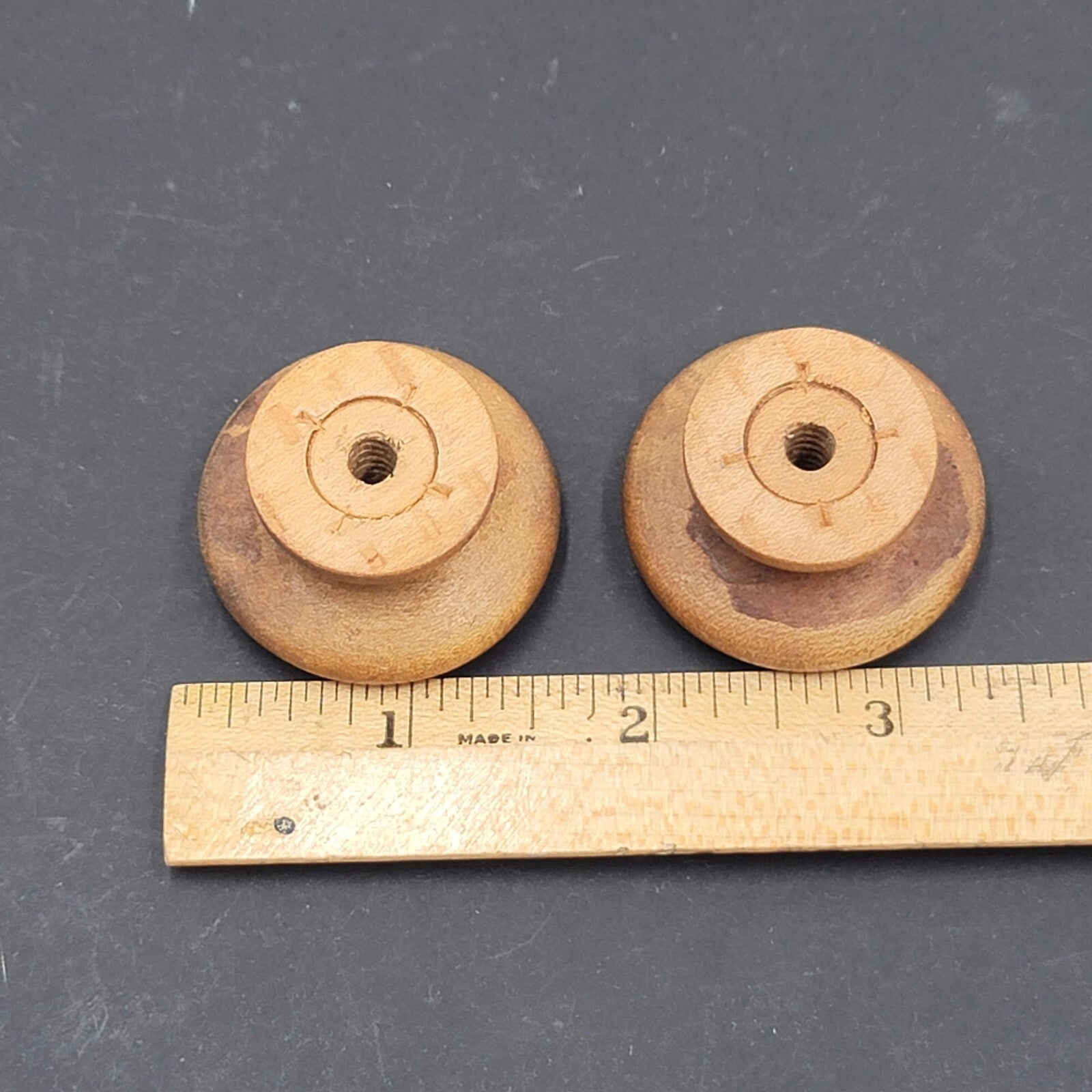Lot of 2 Wood Cabinets Drawers Doors Pulls 1.5” Salvage Hardware