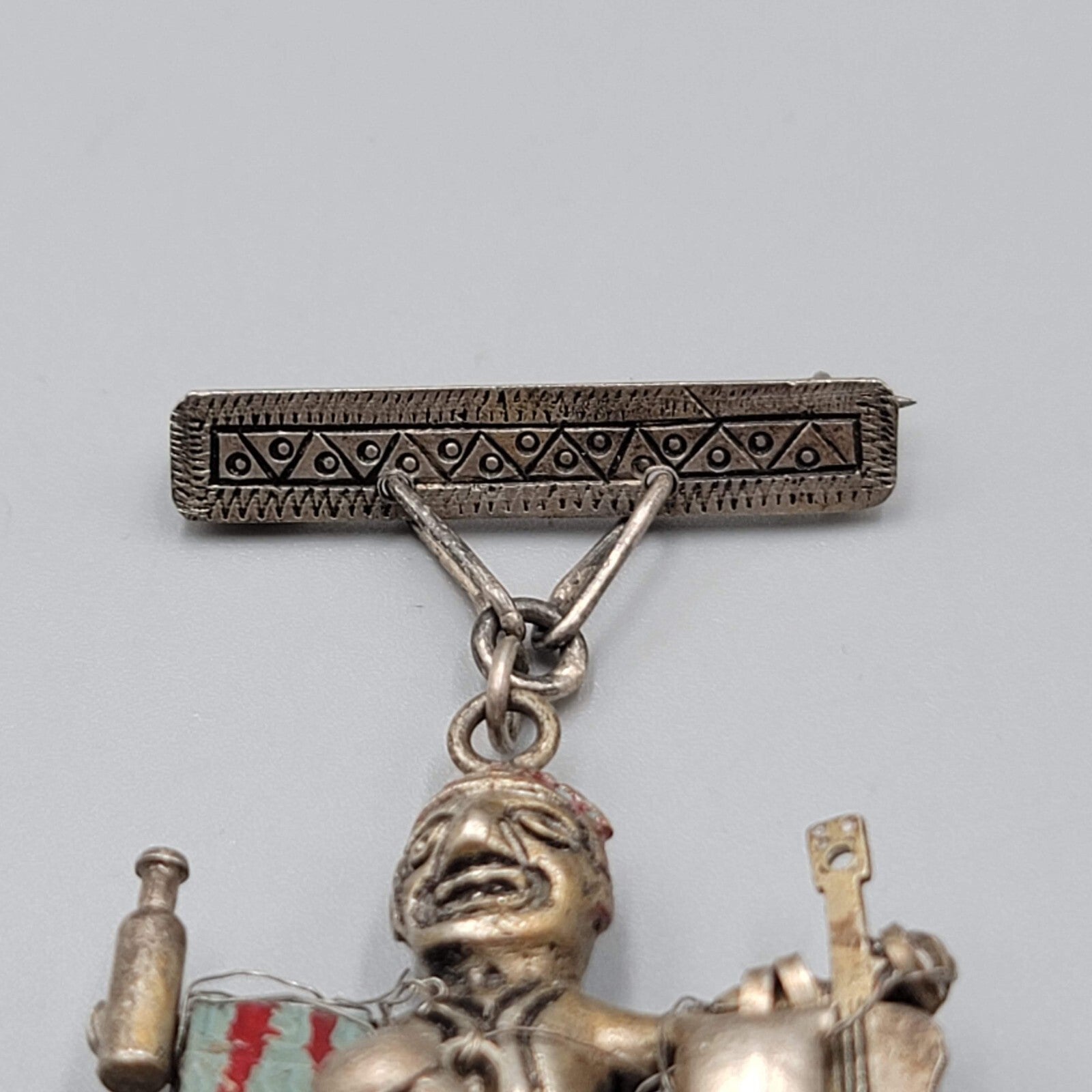 Vintage Sterling Silver Brooch Pin 925 Pendant Peru Figural Junk Dealer SO CUTE!