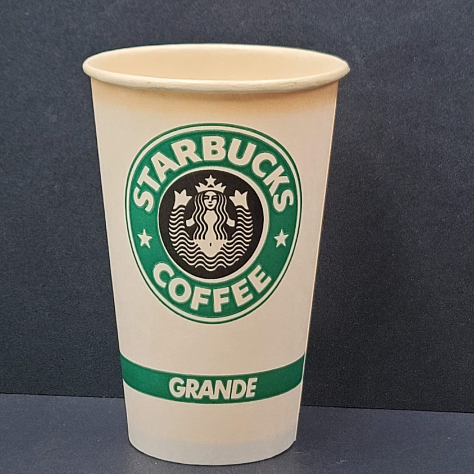 Vintage Original Logo Starbucks Coffee Disposable Paper Cup 16oz Grande USA