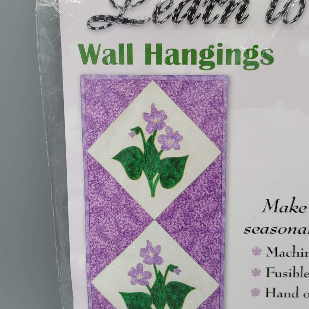 Learn To Quilt Wall Hangings Kit May Violets Purple Flowers Roberta Elliot