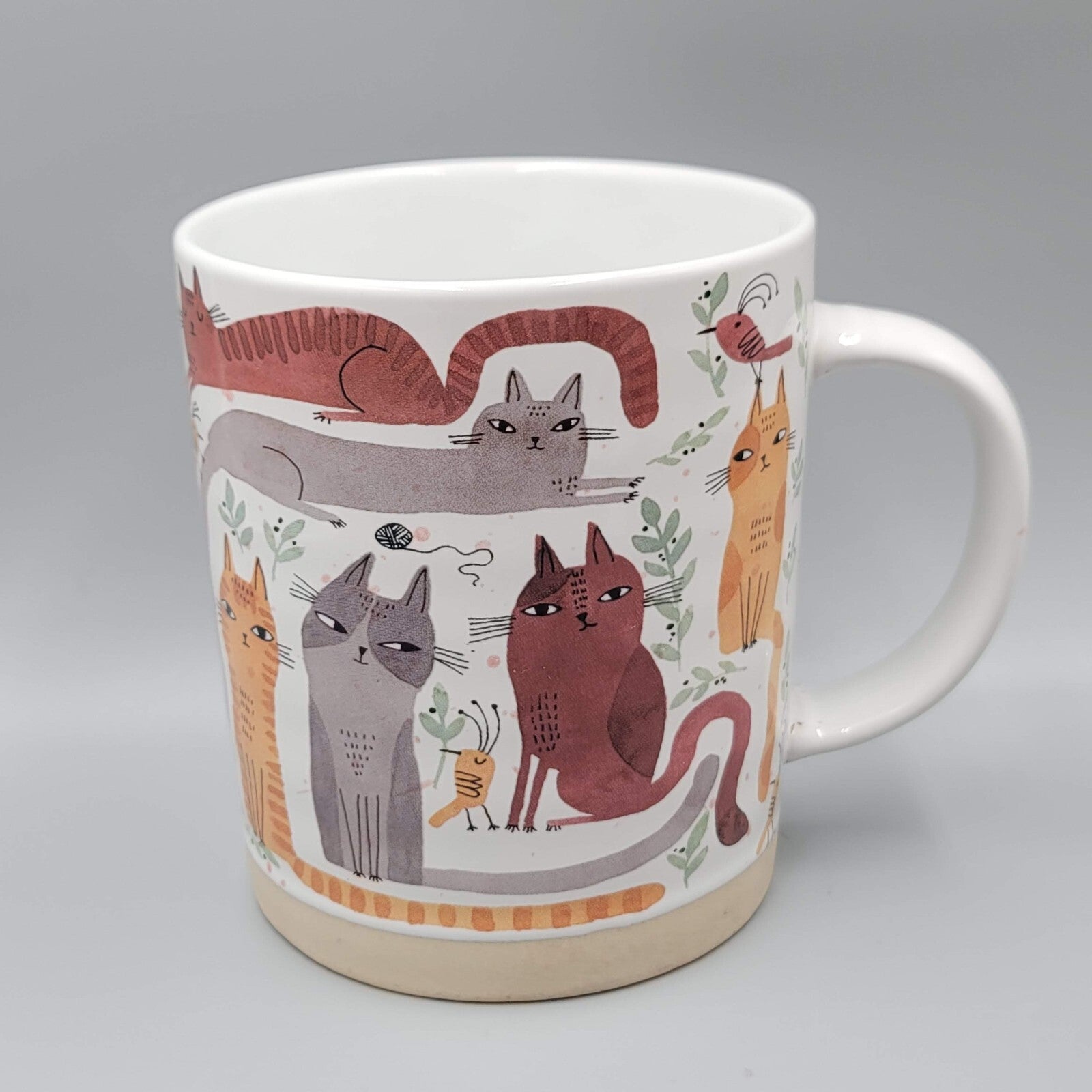 Prima Design Tabby Cat Coffee Mug Wrap Around Mischievous Cat Cup