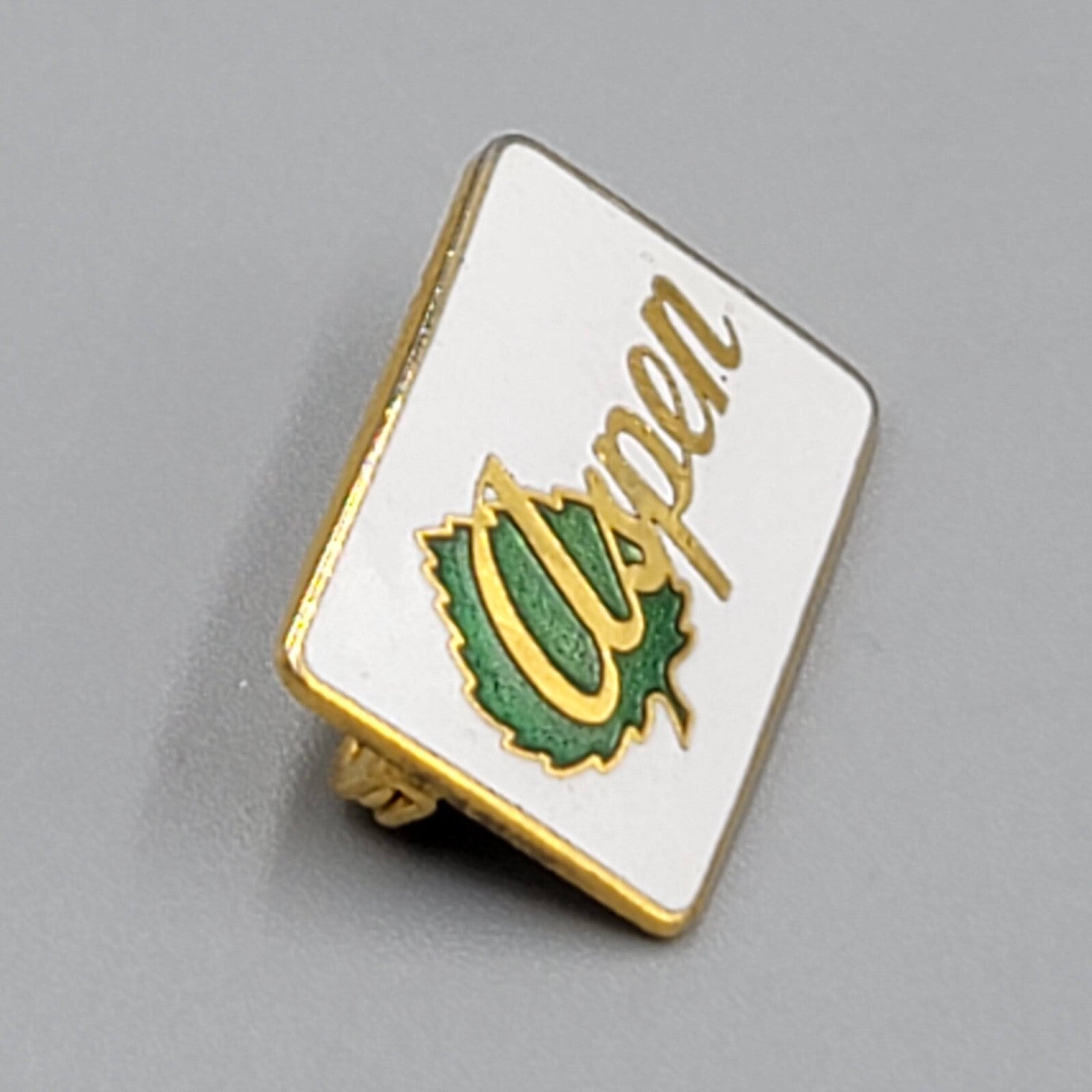 Vtg Aspen Ski Resort Colorado Souvenir Enamel Lapel Pin Badge Leaf Logo
