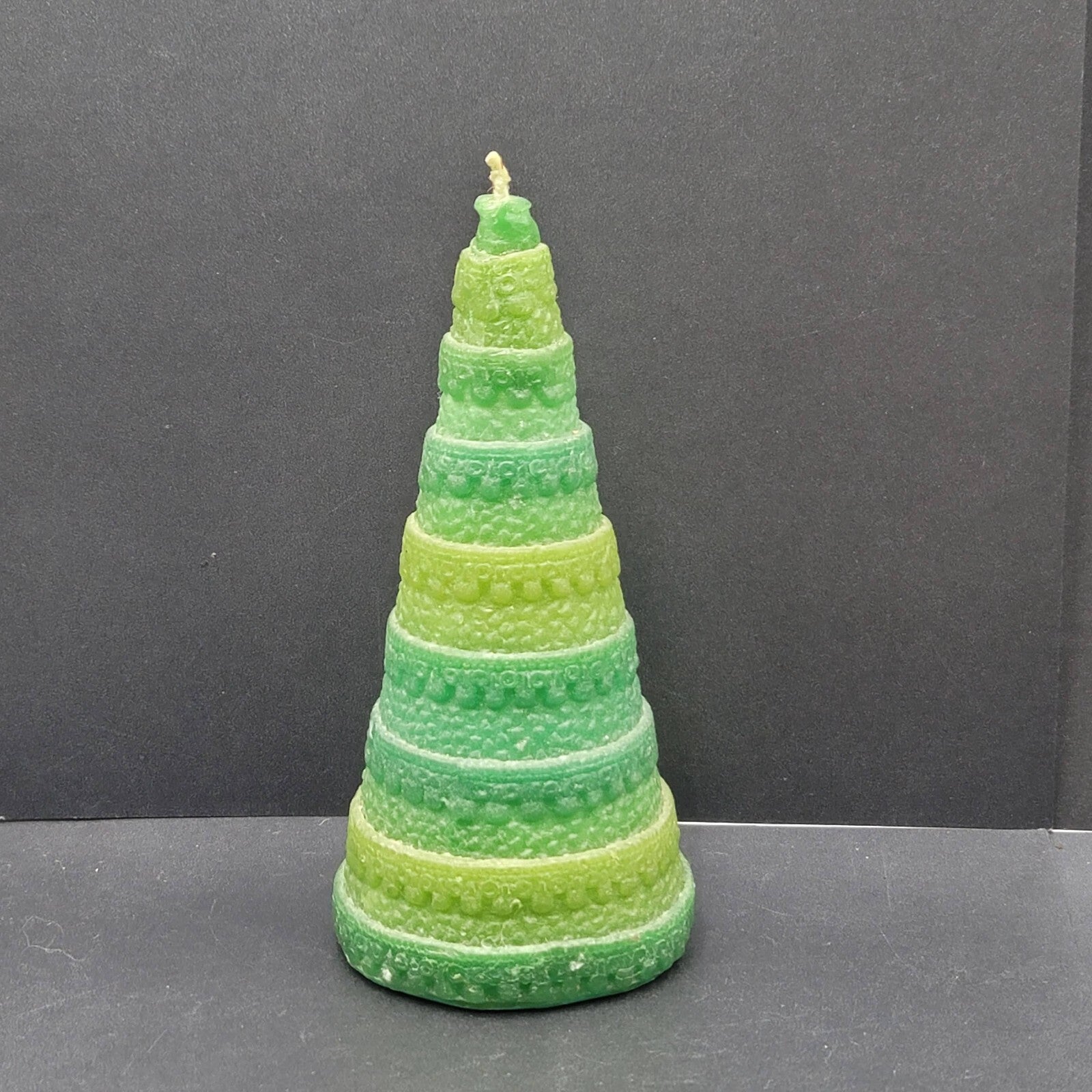 Vintage Hallmark Christmas Tree Candle Green Unused 7" New Old Stock