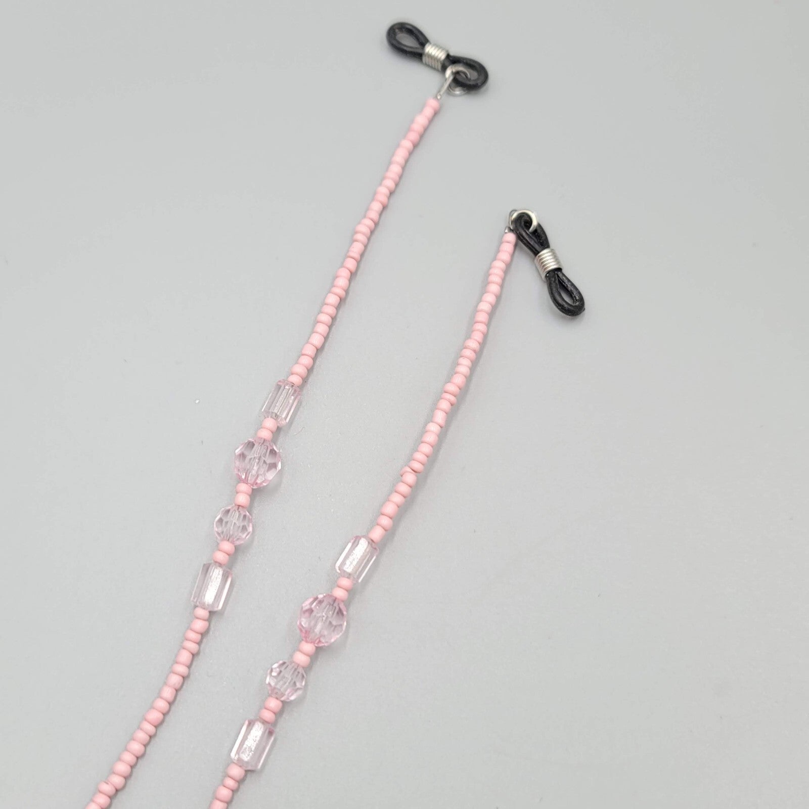 Pink Seed Bead Eyeglass Chain Holder  25"