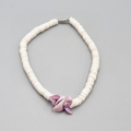 Vintage Hawaii Puka Shell Anklet Purple Accent Shells 8.5"