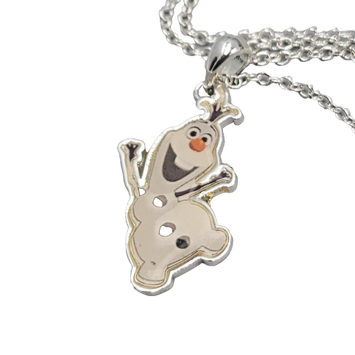 Disney Frozen Olaf Snowman Pendant Silver Signed JCM Charm For Bracelet Necklace
