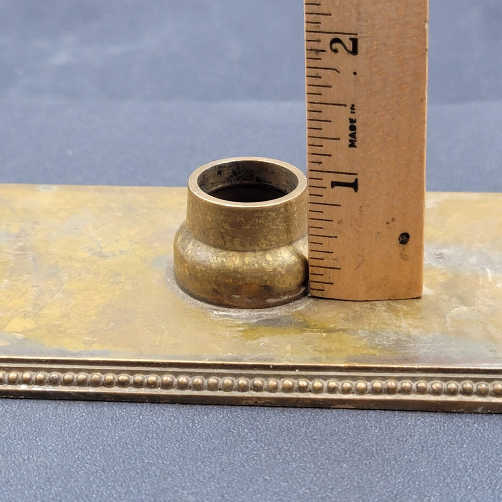 Antique Bronze Door Knob Back Plate Exterior Salvage Hardware RH Co 12"