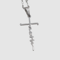 Faith Cross Pendant Necklace Silver tone New Chain 18"+