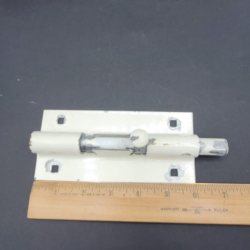 Antique Vintage Cast Iron Door Gate Slide Lock Latch Painted 6"