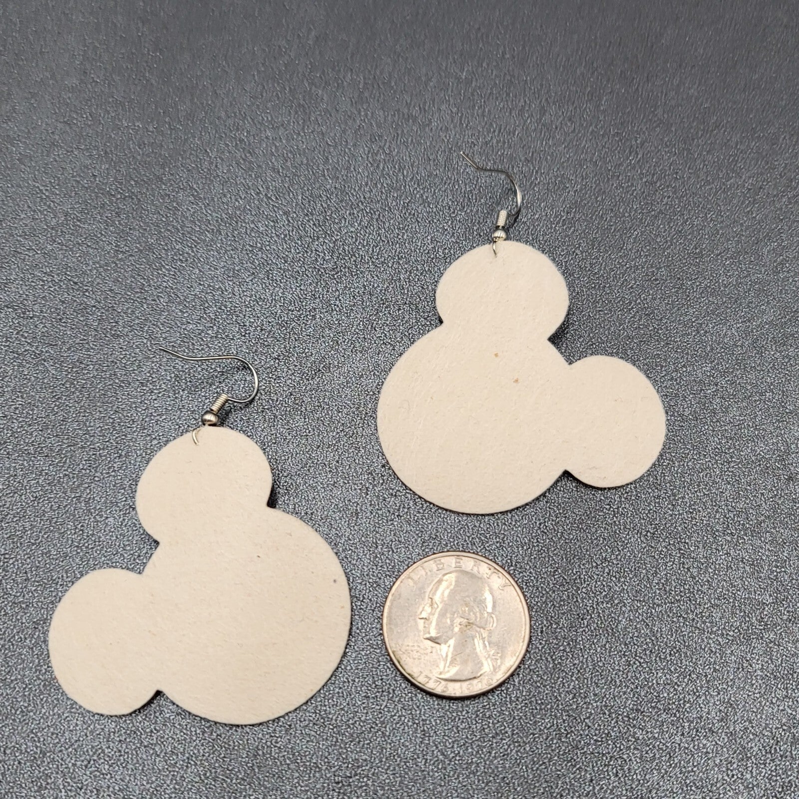 Pierced Earrings Mickey Mouse Star Wars Large Felt Dangle 2" Lightweight