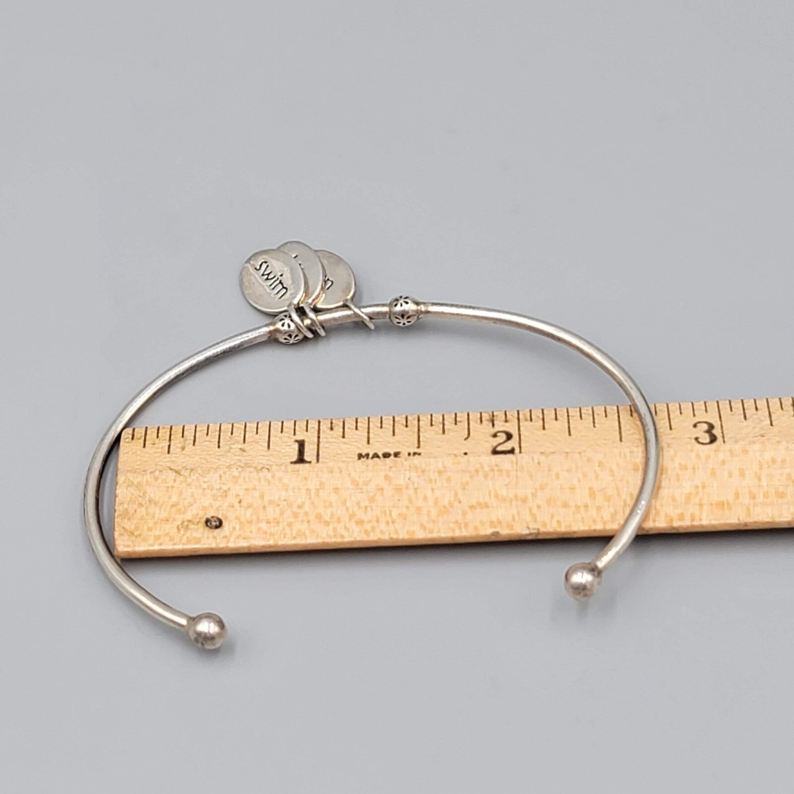 Triathlon Bracelet Silver toen Cuff Charms