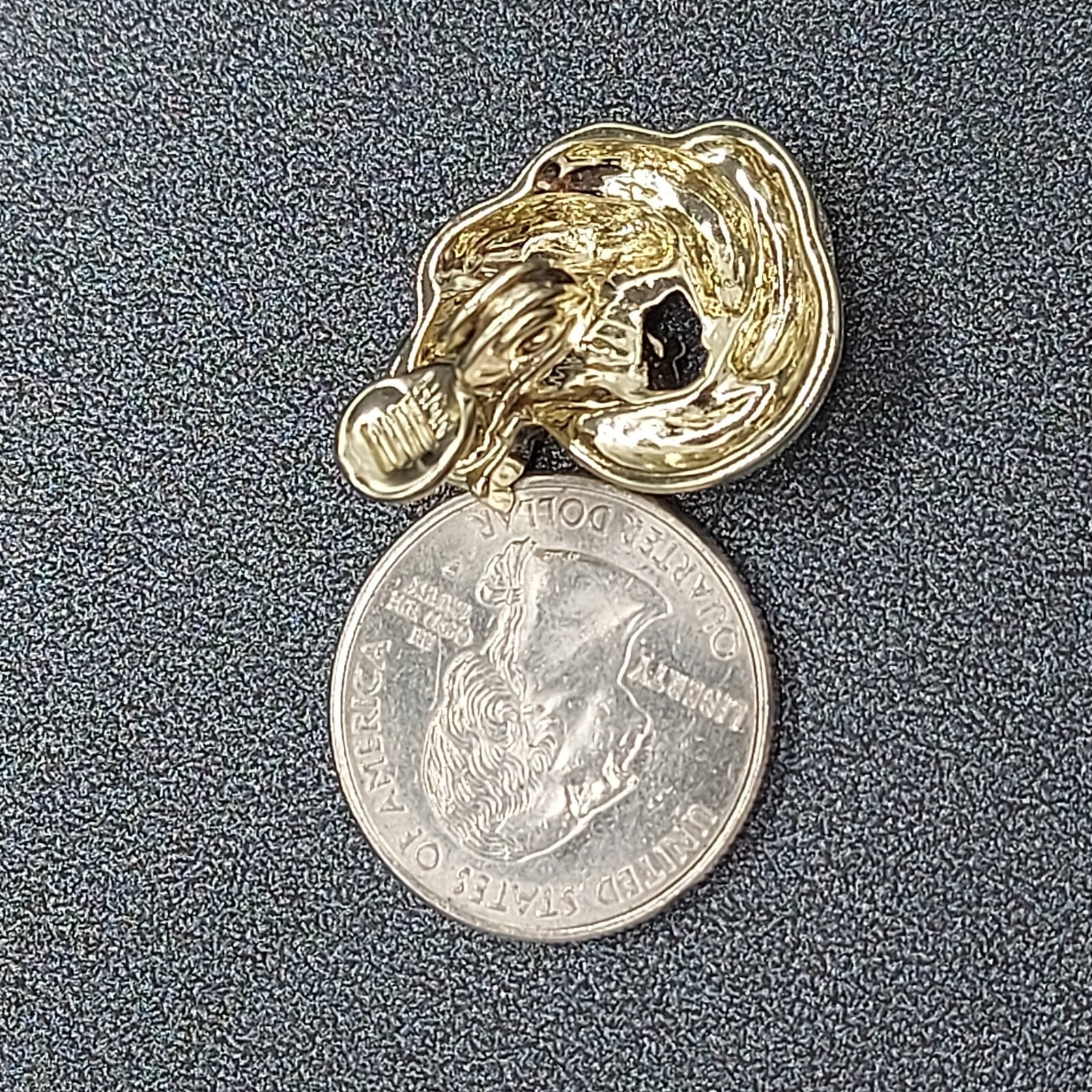 Vintage NWH Clip On Earrings Silver tone Rhinestone 1"