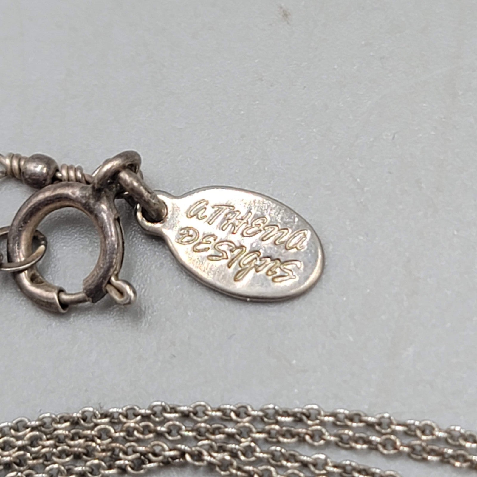 Athena Designs Sun Mountain Pendant Necklace Sterling Silver 925 - 16"-18"