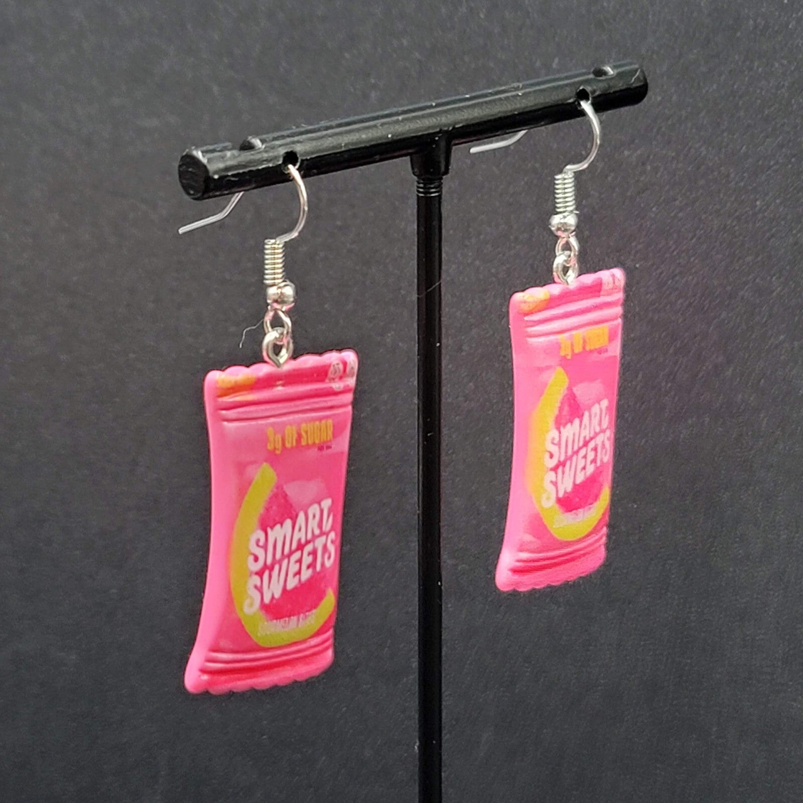 New SMART SWEETS Candy Pierced Earrings Acrylic Dangle 1.25"