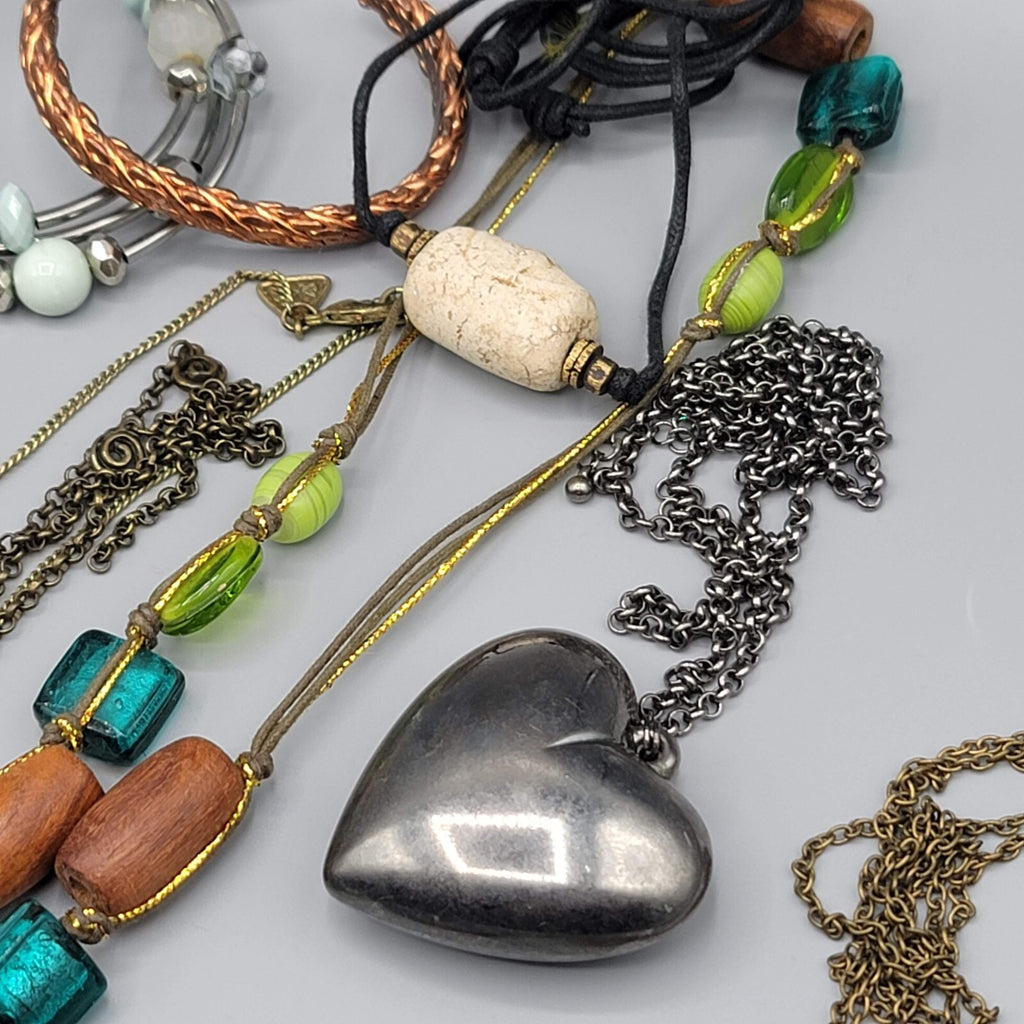 Colorful Jewelry Lot Necklaces Bracelets Earrings 38 pcs ALL WEARABLE or RESALE