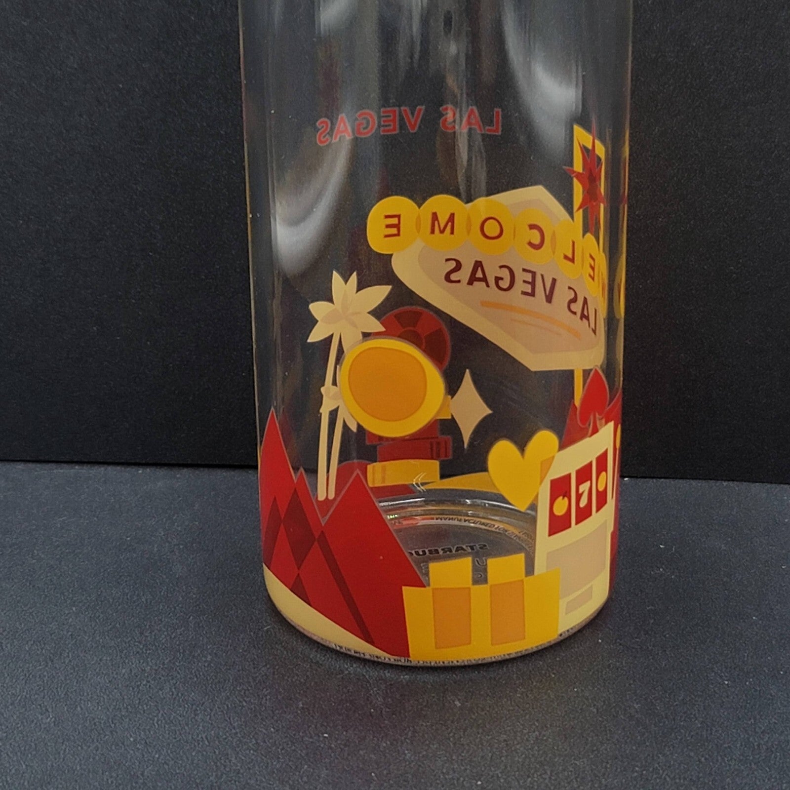 Starbucks You Are Here Collection Las Vegas NV Glass Water Bottle 18.5 oz