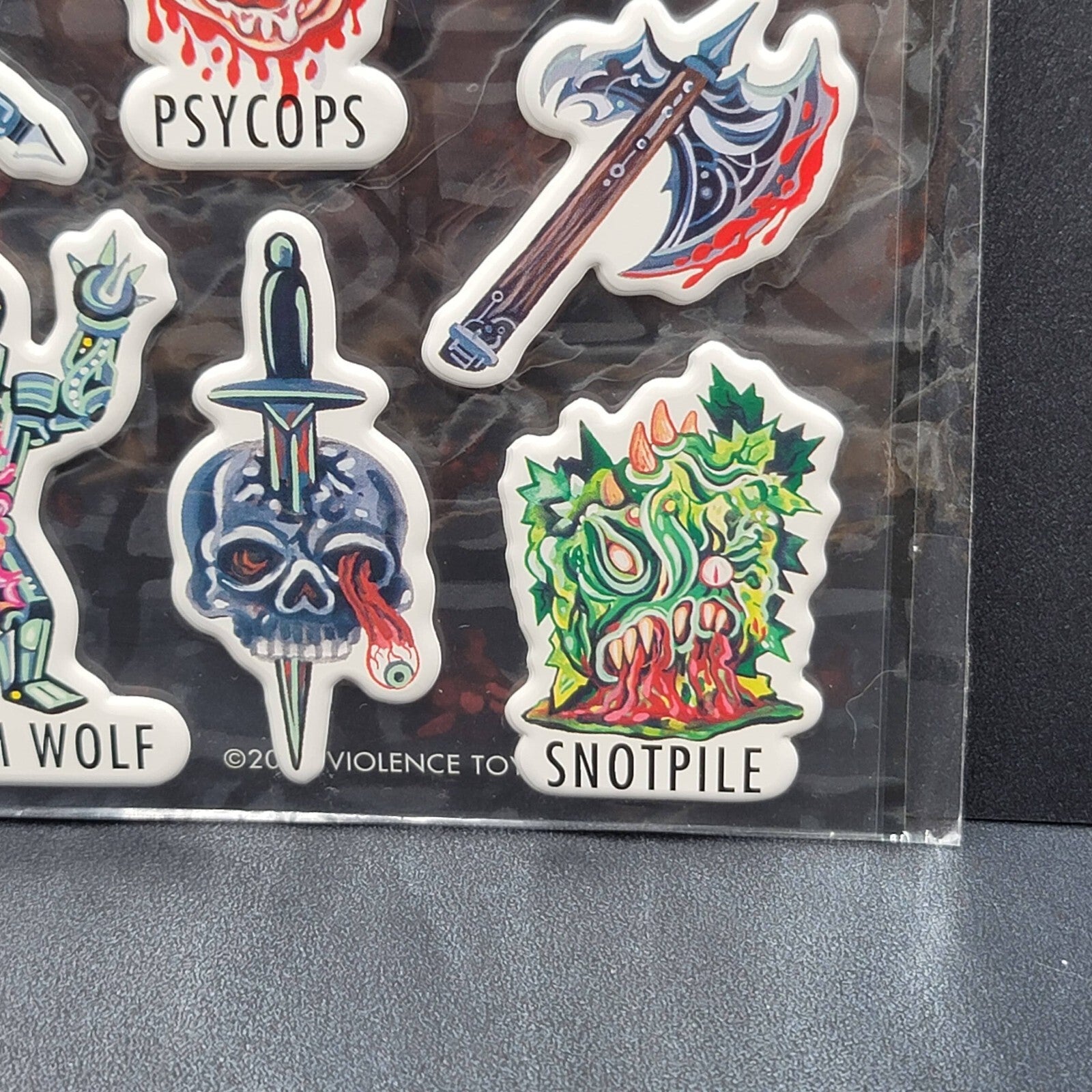 Vintage GORELORDS Mutant Death Match Fighters Puffy Stickers SEALED NOS