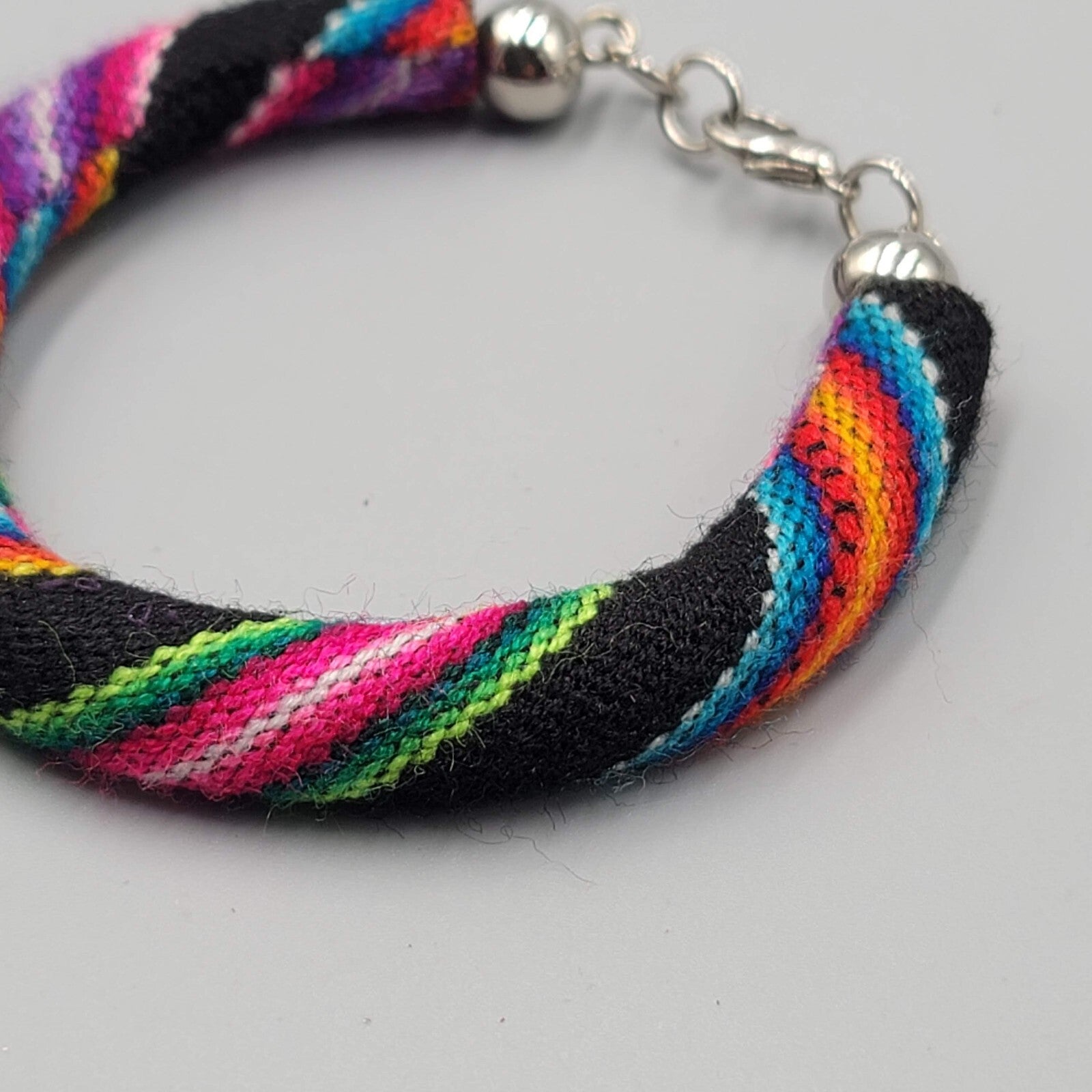 Baja Bangle Bracelet Woven Fabric  Men Women 7.5 in