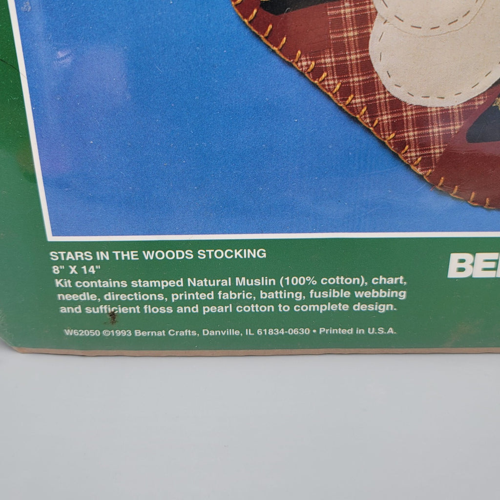 Bernat Stars In The Woods Christmas Stocking Stitchery Kit 95-6205-00 NEW SEALED