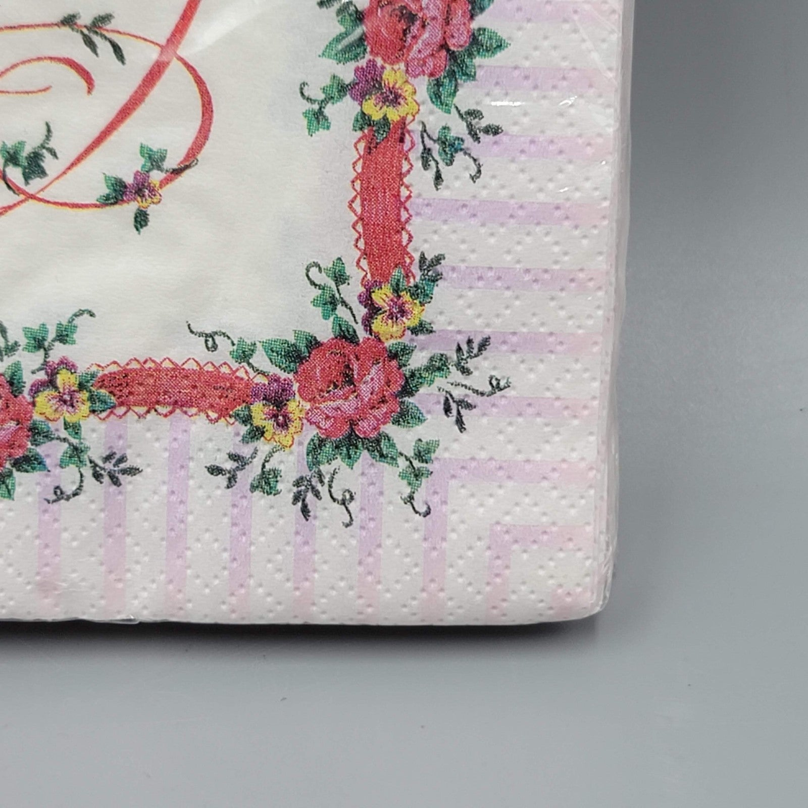 Vintage DesignWare Happy Birthday Bouquet Napkins 16 Pack Floral 3-Ply USA Made