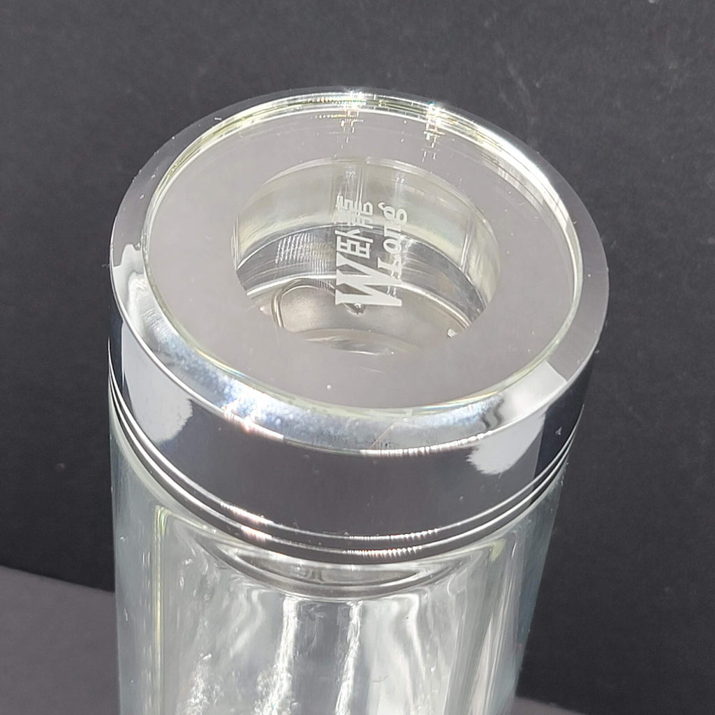 Wolong Glass Tea Infuser Bottle Double Wall Portable Tea Tumbler 460mL