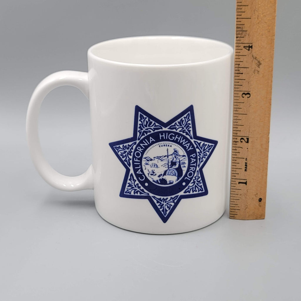 California Highway Patrol Coffee Mug CHP Blue White 