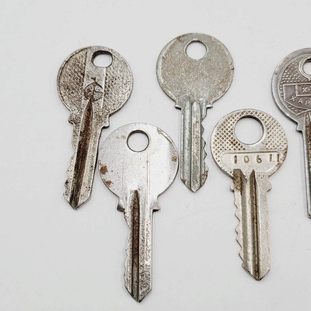 Vintage Key Lot of 6 Padlock Lock European Russian?