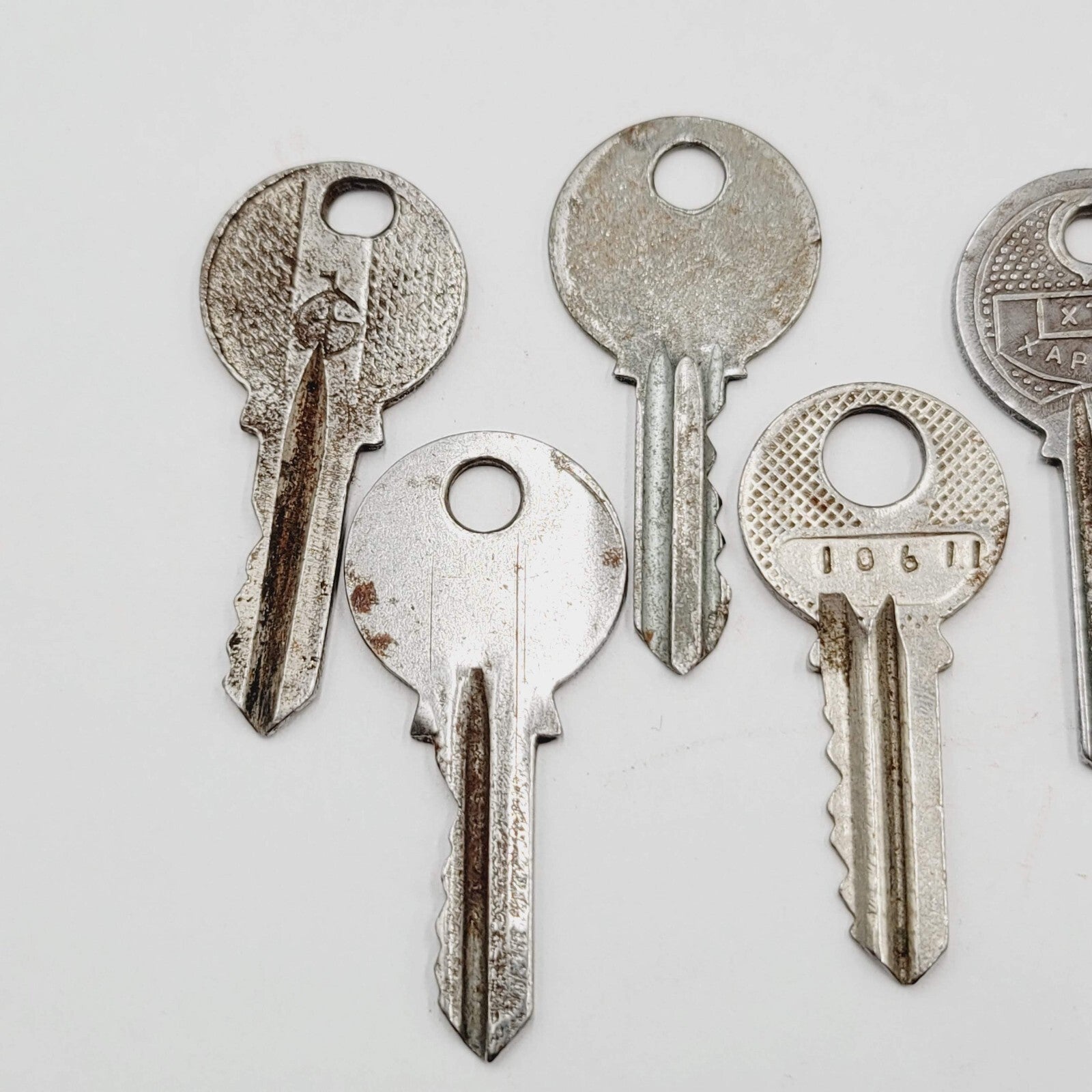 Vintage Key Lot of 6 Padlock Lock European Russian?