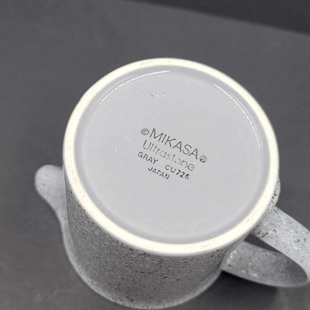 Vintage Mikasa Ultrastone Gray Creamer Gray White Speck CU726 Japan