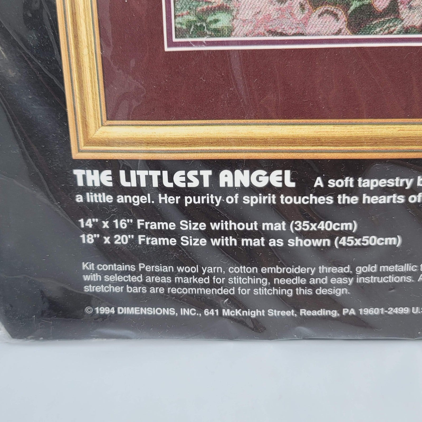 New 1994 THE LITTLEST ANGEL Dimensions Crewel Embroidery Kit #1443