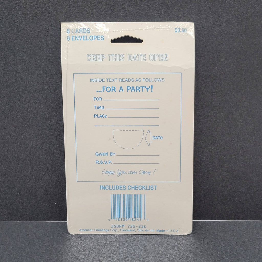 Ziggy Party 8 Invitations American Greetings Vintage NOS Sealed Keep This Date
