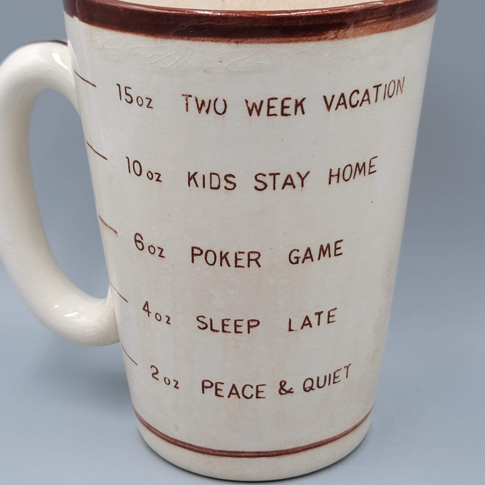 Vintage Coffee Mug FATHERS NITE CAP Funny Comic MCM Mid Century Large