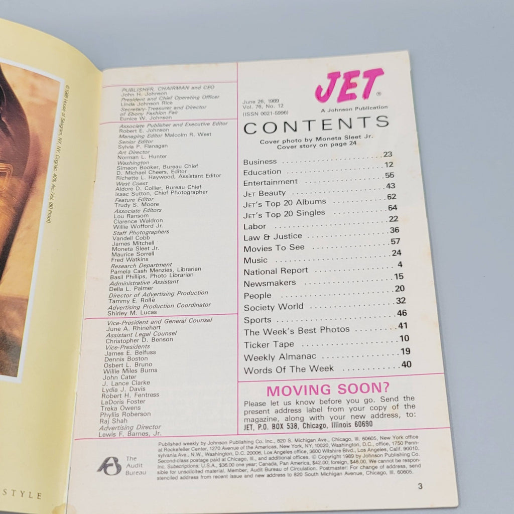Patti LaBelle Coif Hair Style Vintage Black Interest JET Magazine June 26 1989
