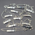 Lot of 12 BLESSED Bracelets Silver tone ID Chain Bracelet Adjustable  NEW