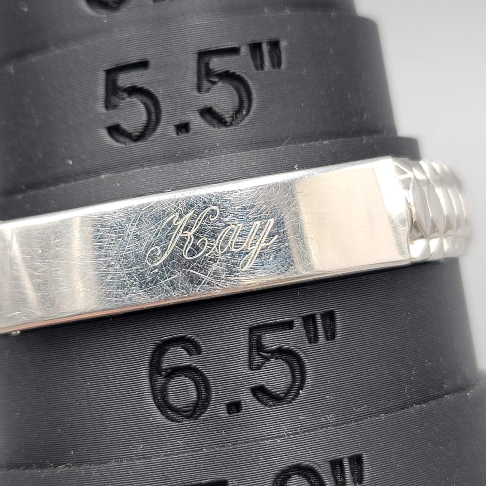 Vintage KAY Id Bracelet Silver tone Expanding Hidden Compartment 6 in