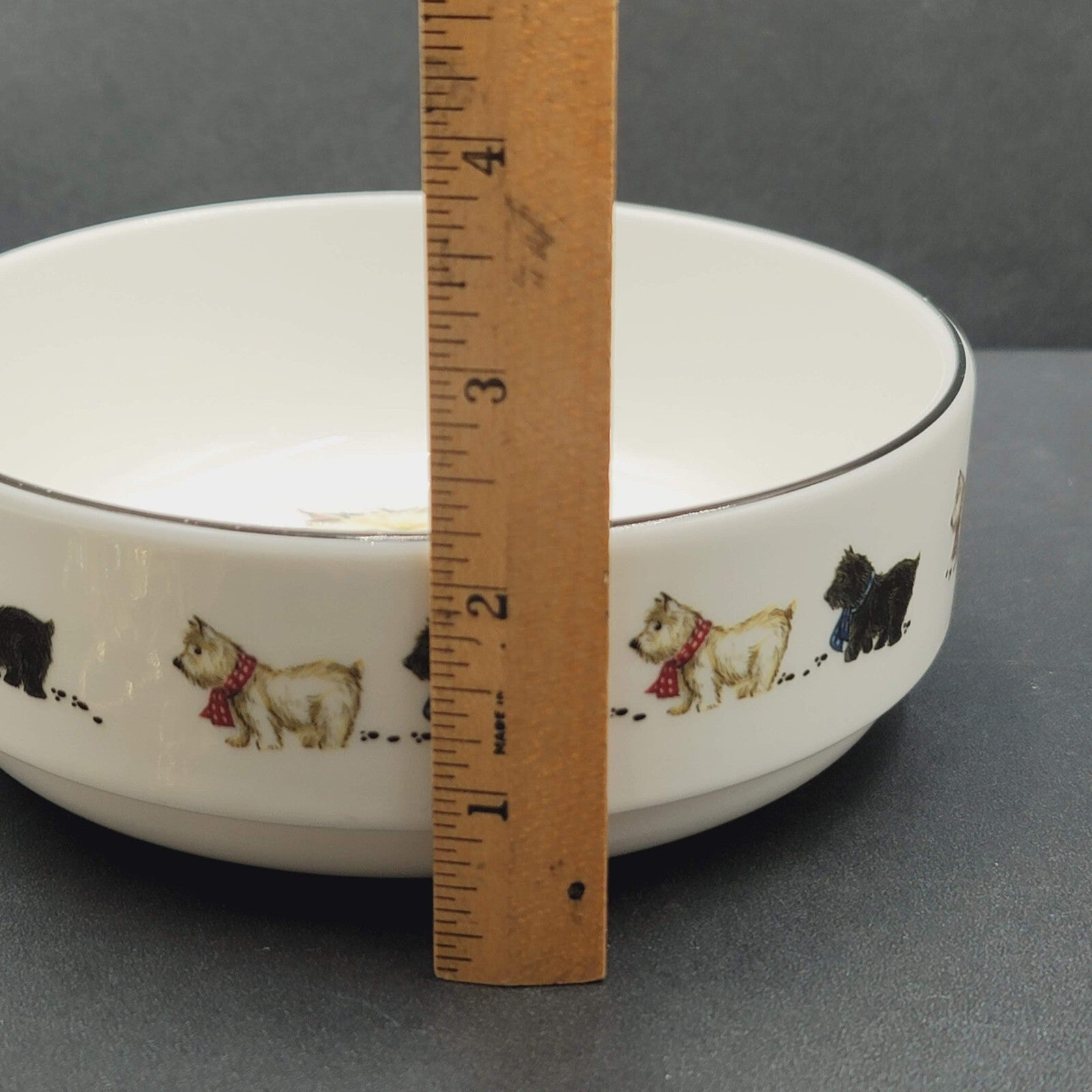 Hudson Middleton Scottie Dogs Bone China England Bowl 6"x2"