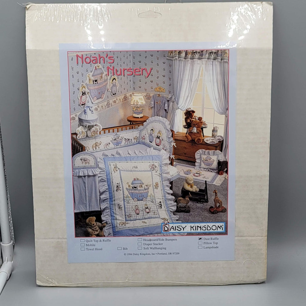 Vintage Daisy Kingdom Nursery Collection Noah's Nursery Dust Ruffle NOS