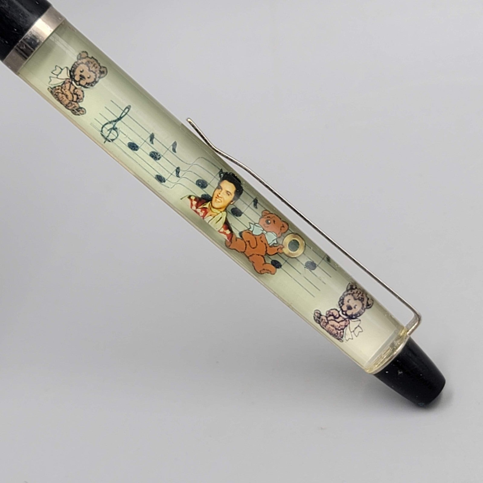 Vintage Floater Pen Elvis Presley Teddy Bear Floating Bear Floaty Pen
