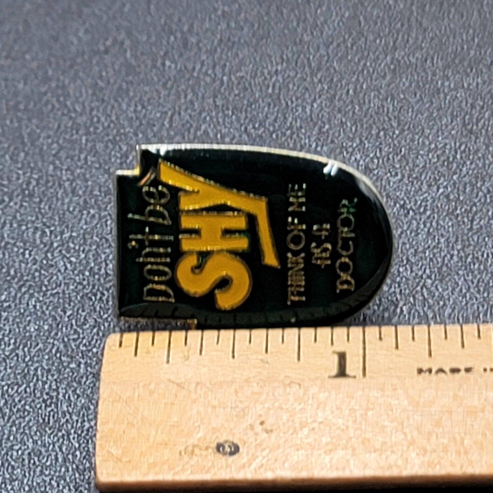 Vintage Pin Dont Be Shy Think Of Me As A Doctor Lapel 1987 Novelty Humor 1"