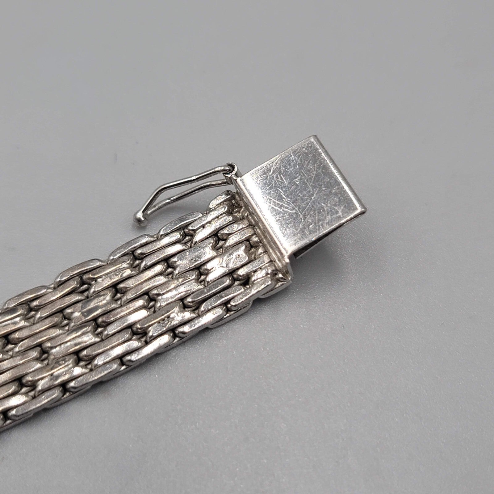 Vtg Swank 17 Jewels Sterling Silver Band Womens Watch Monogram BNM UNTESTED