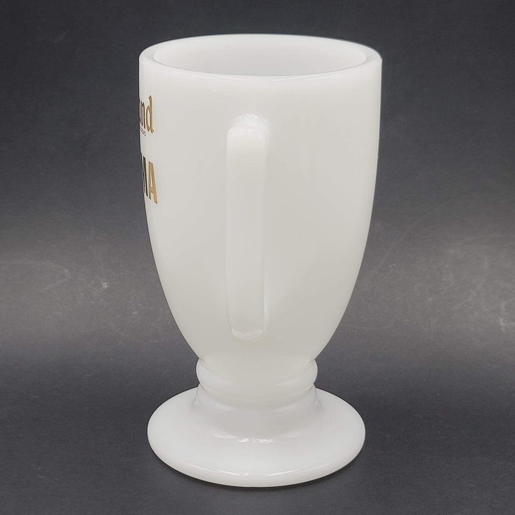 Vintage Disneyland Walt Disney Productions Gold Text Milk Glass Mug GRANDMA