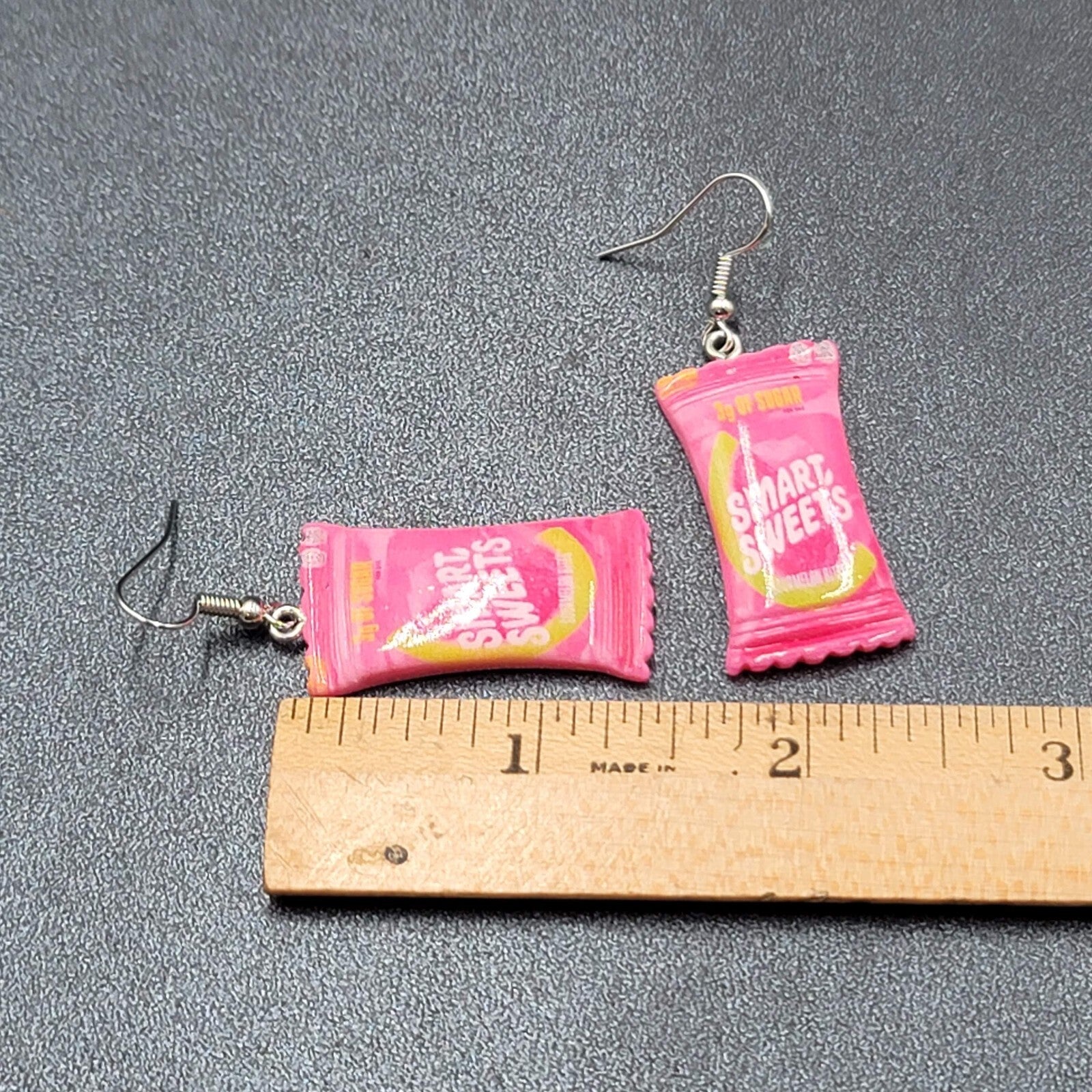 New SMART SWEETS Candy Pierced Earrings Acrylic Dangle 1.25"