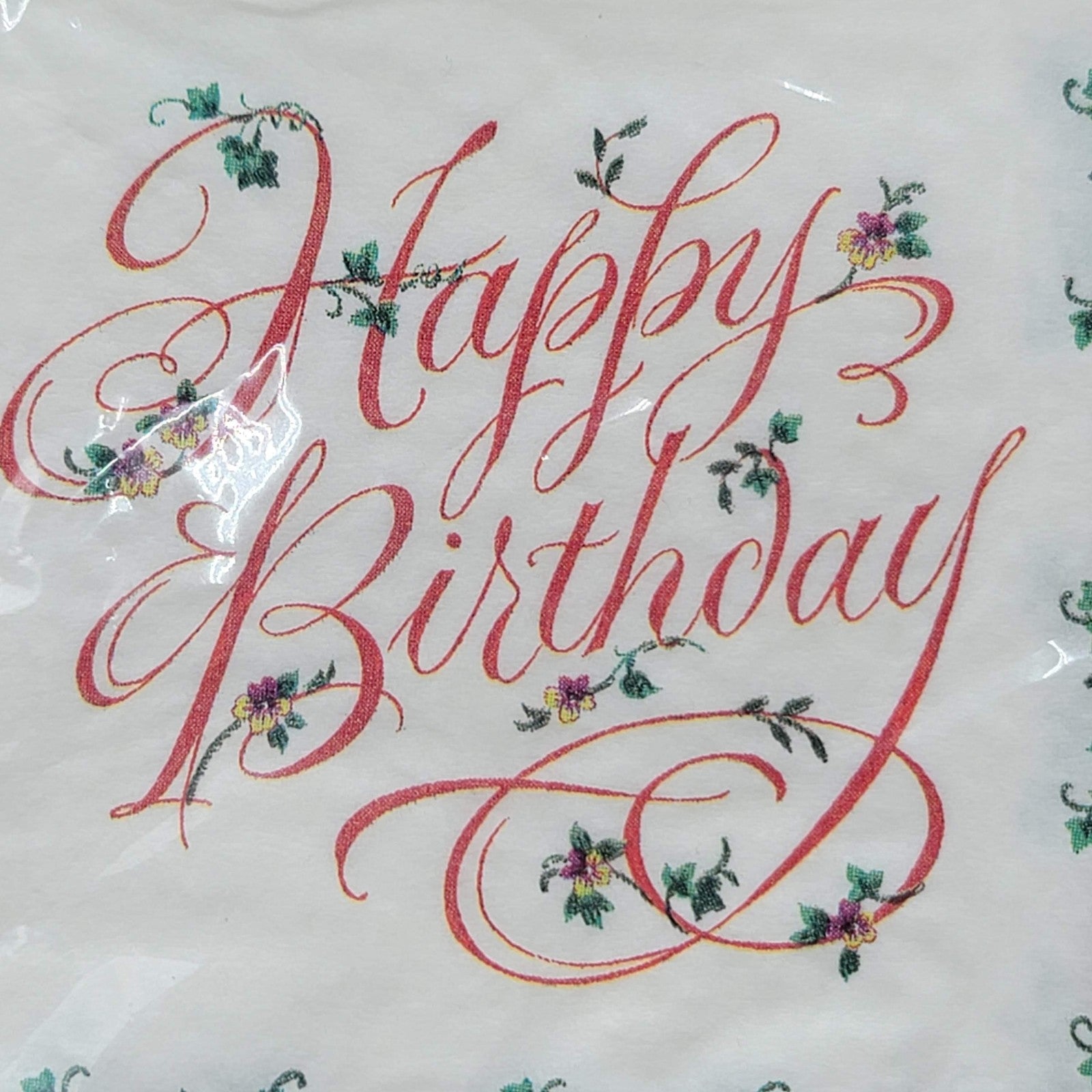 Vintage DesignWare Happy Birthday Bouquet Napkins 16 Pack Floral 3-Ply USA Made