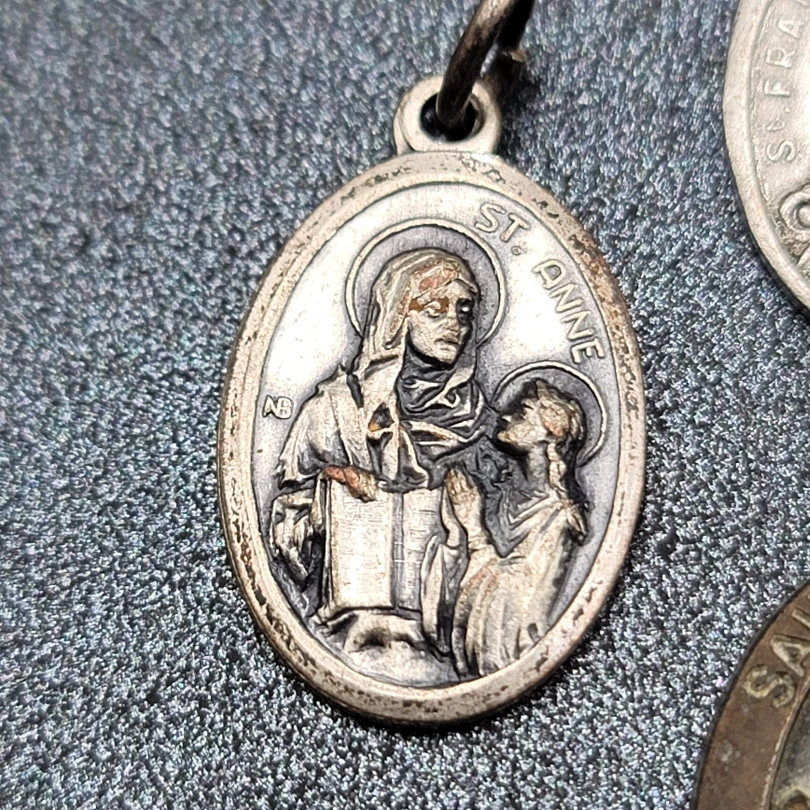 St Frances Mother Cabrini Saint Anne St Therese Medals ​Lot of 4 Italy Catholic