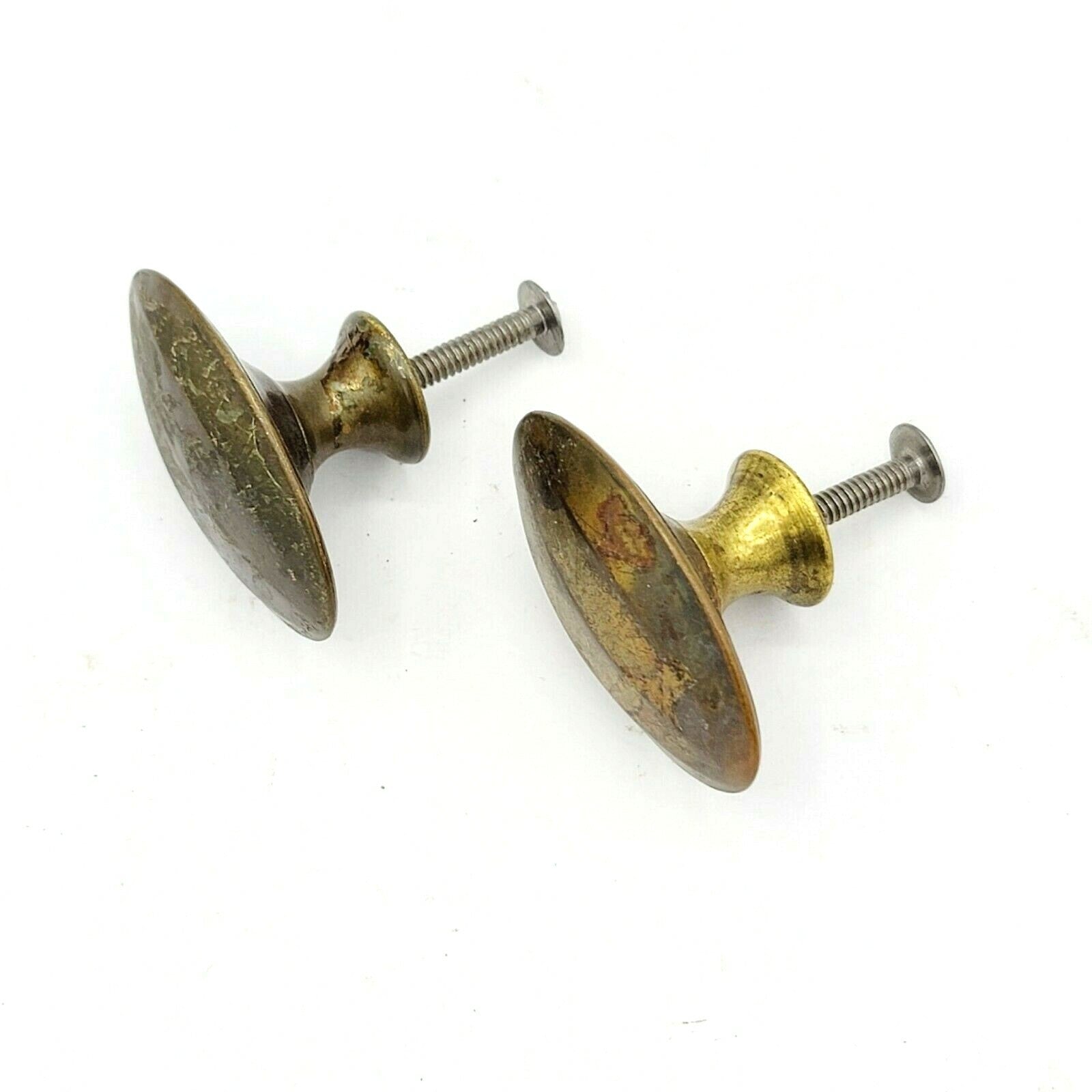 Vintage Drawer Pulls Lot of 2 Steel 1 3/4" Reclaimed Salvaged Hardware