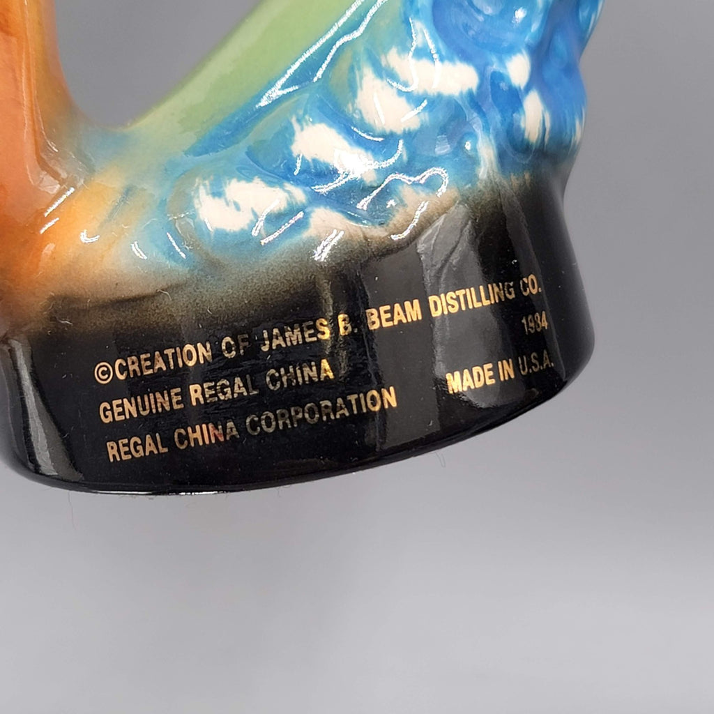 Jim Beam Small Fox 14th Convention Hollywood Fl. 1984 Paperweight Fox Surfing